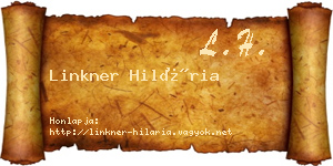 Linkner Hilária névjegykártya